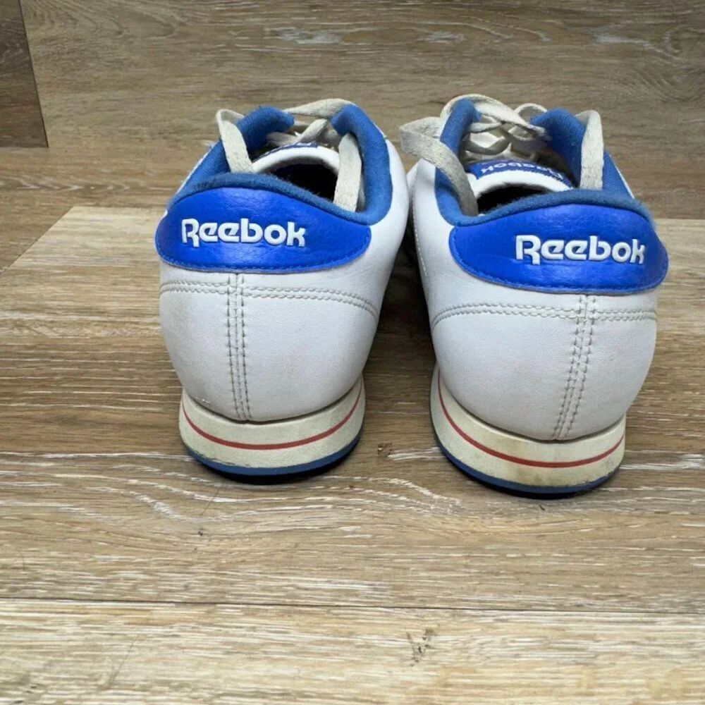 Reebok Classic White/Vector Blue Leather Sneaker Women's Size 10